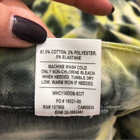 Hudson Holly High Rise Cropped Bootcut Jeans in Electric Citron 24 NWT - Picture 8 of 9